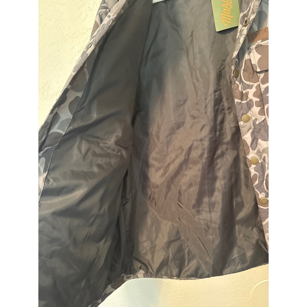 Marsh Wear Mens Camo Quilted Shirt Jacket Grey Brown Large NWT - Picture 5 of 8